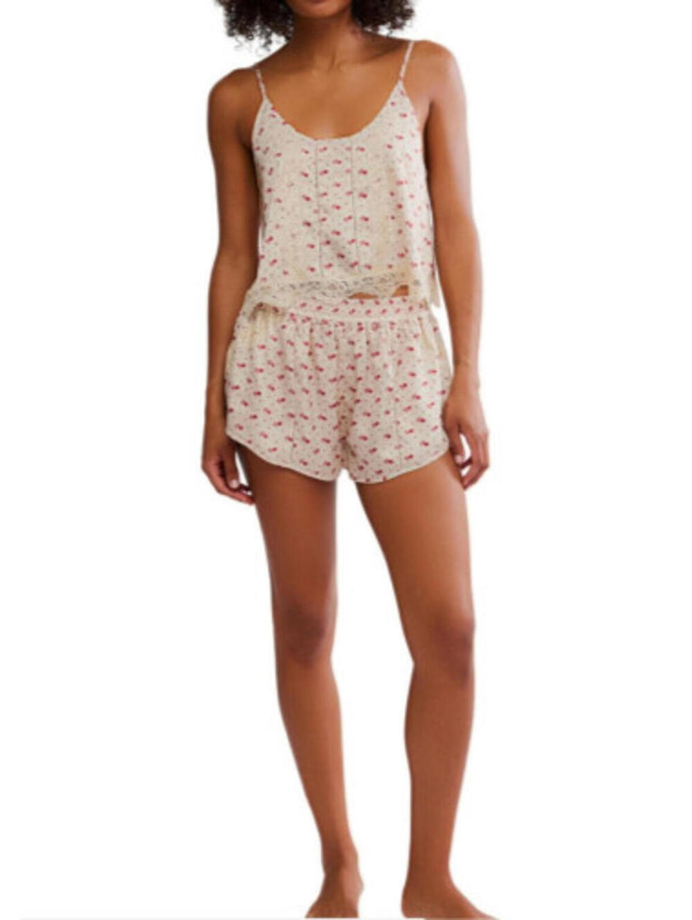 Free People Women's Midnight Muse 2-Piece Scoop Neck Top and Shorts Set [COPY]